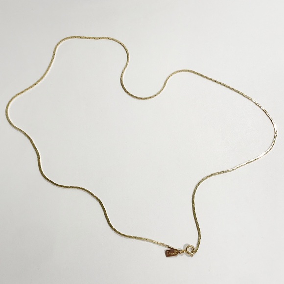 Vintage Lisner Signed Gold Tone Serpentine Slinky Snake Chain Necklace 24" - Picture 5 of 9